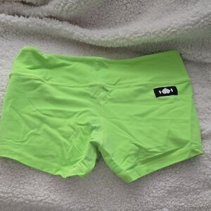 Vibrant Lime Athletic Shorts for Women